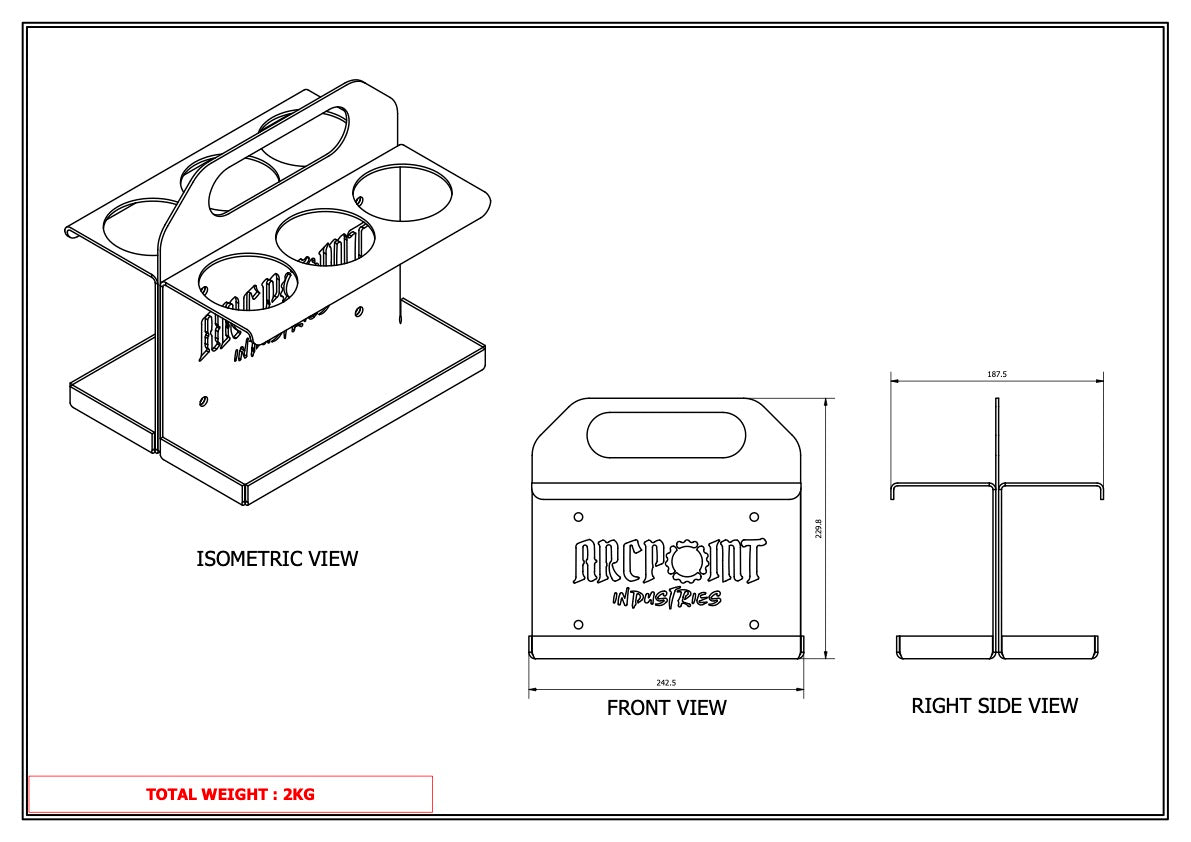 APX 6 Can Portable Aerosol Holder