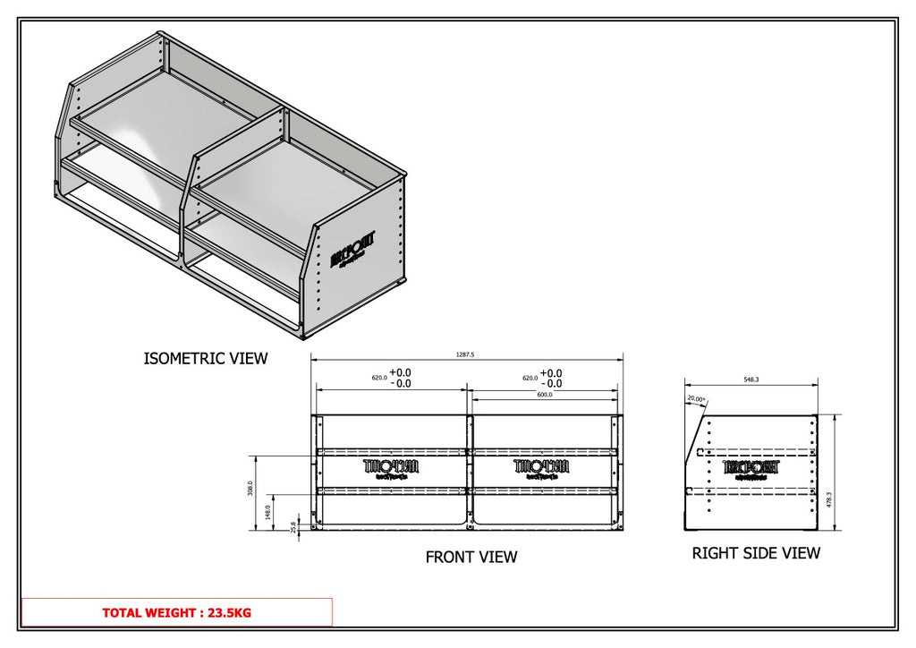 APX Twin Adjustable Shelving Unit