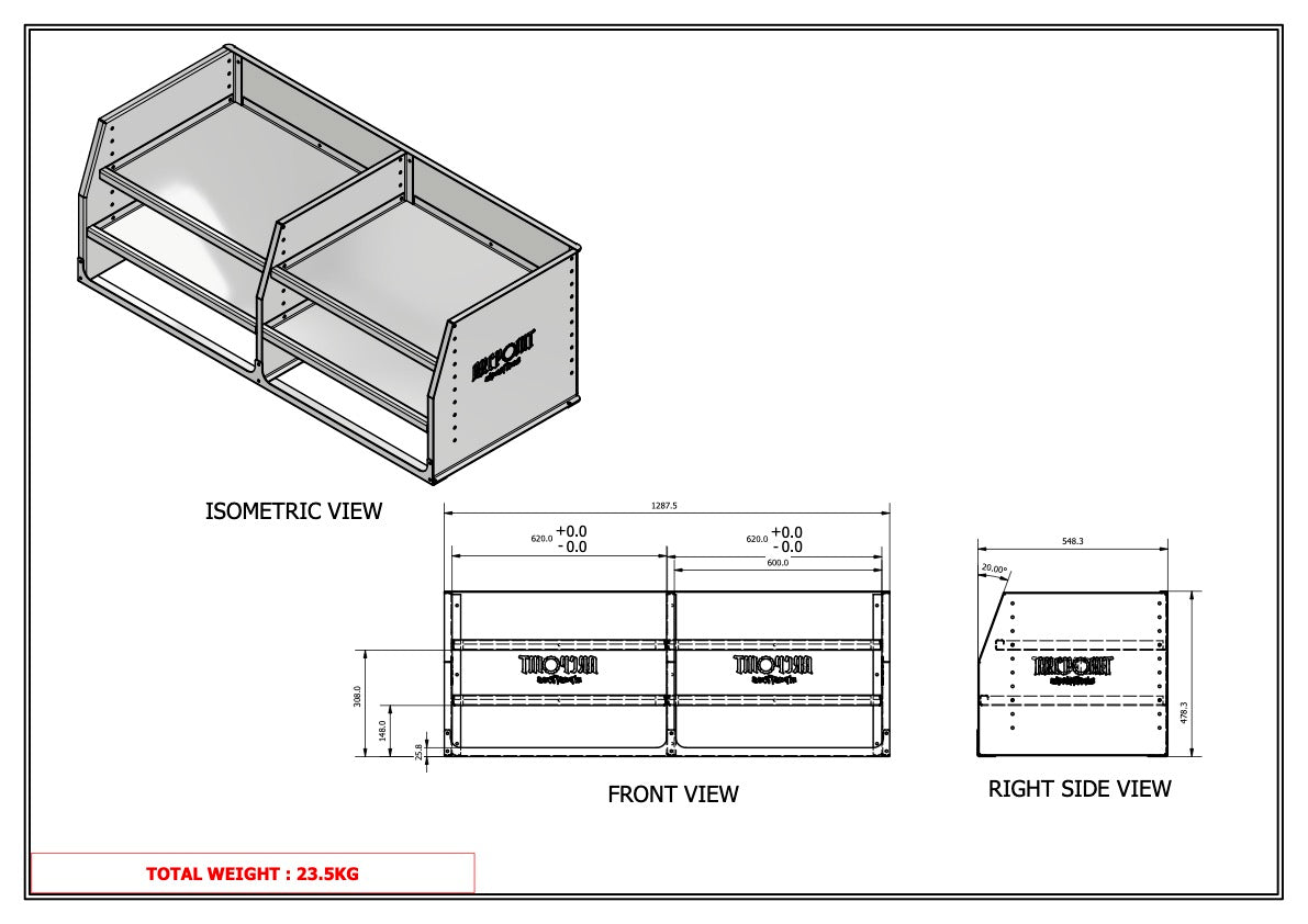 APX Twin Adjustable Shelving Unit