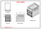 APX 4 Tier Bench, Drawer & Shelving Unit