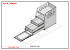 APX 4 Tier Bench, Drawer & Shelving Unit