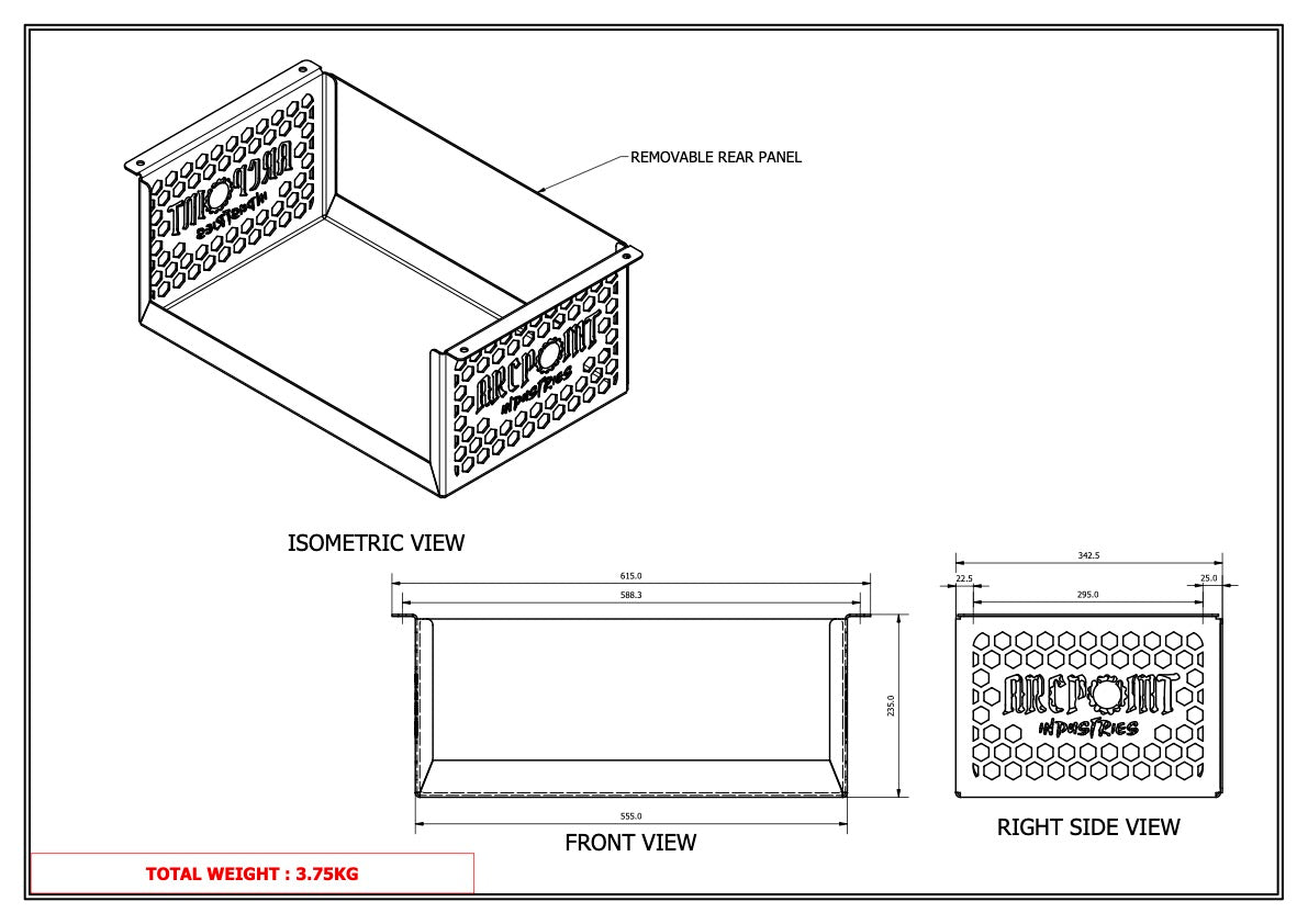 APX 550 Roof Hung Canopy Storage Shelf