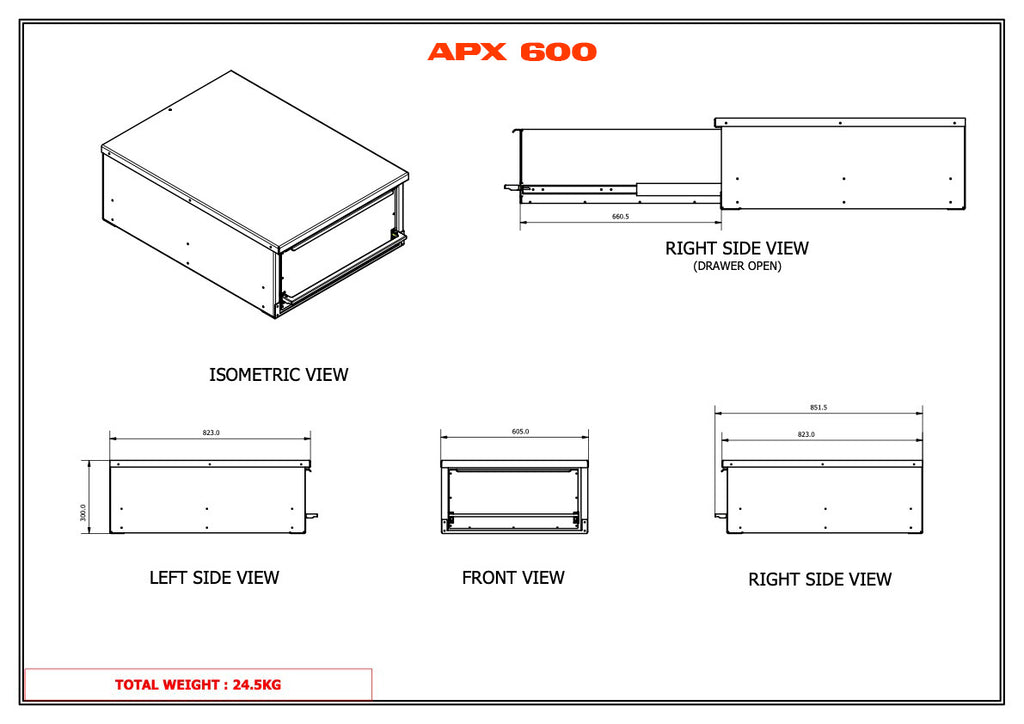 APX Single Canopy Internal Drawer Unit