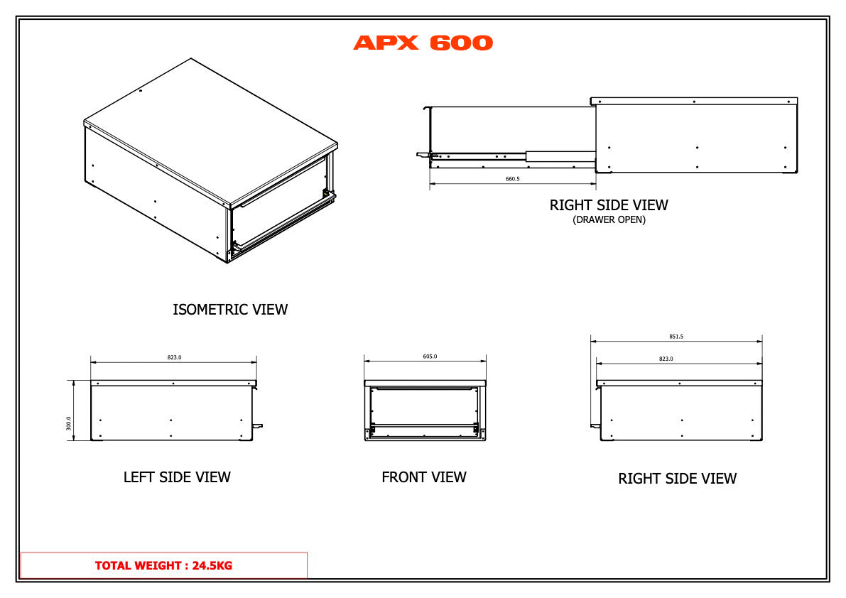 APX Single Canopy Internal Drawer Unit