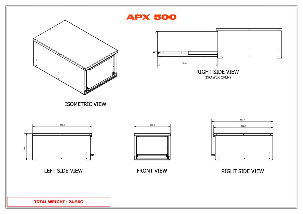 APX Single Canopy Internal Drawer Unit